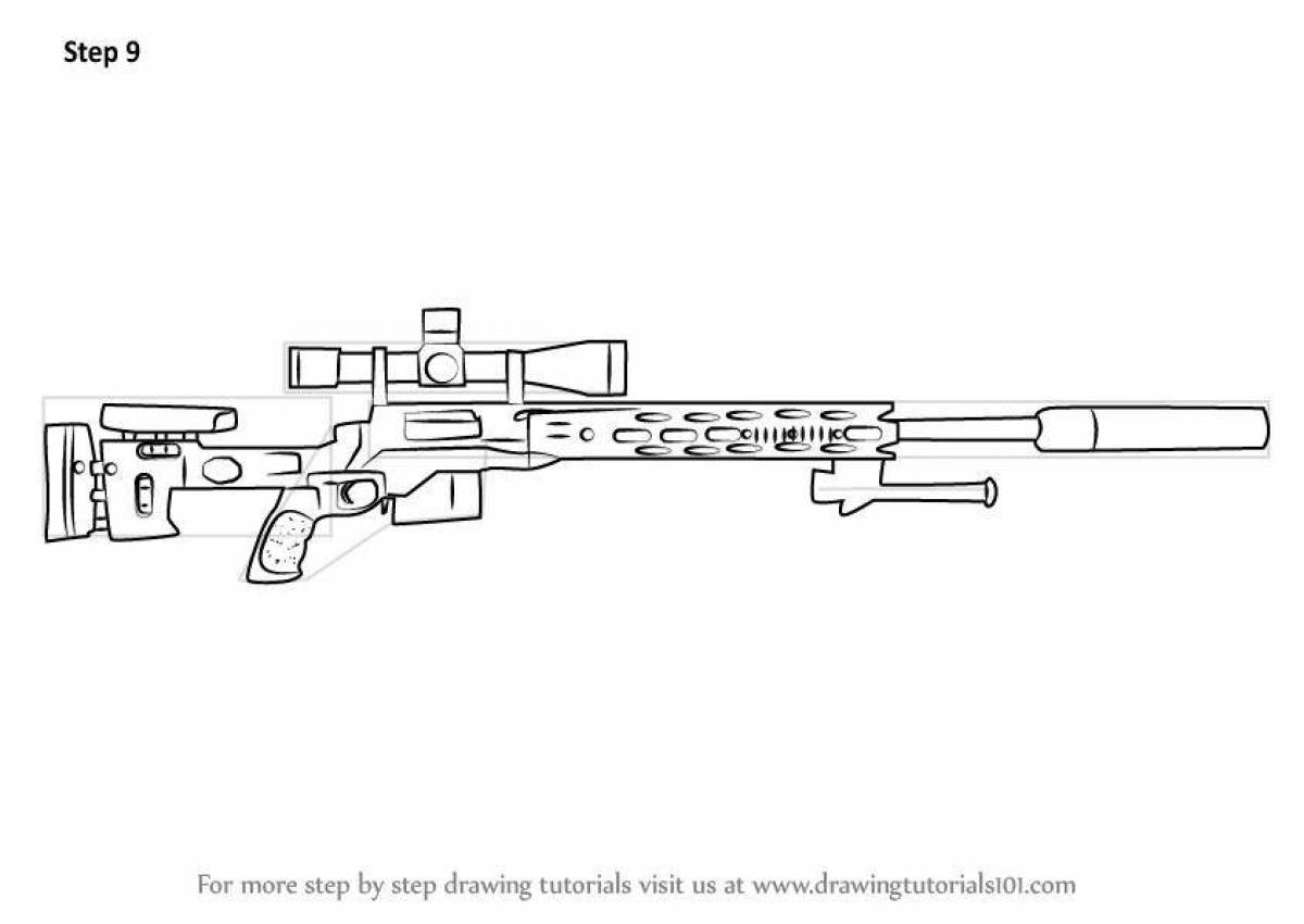 Great rifle coloring page