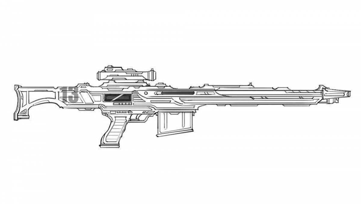 Awesome rifle coloring page