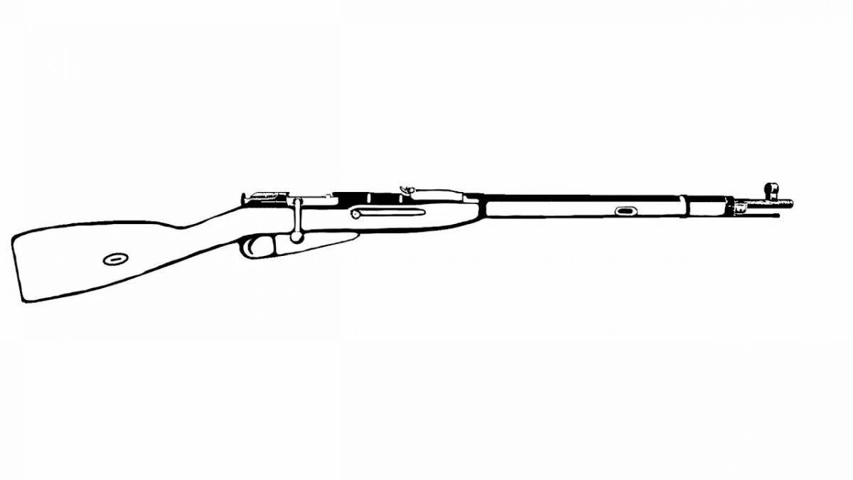 Radiant rifle coloring page
