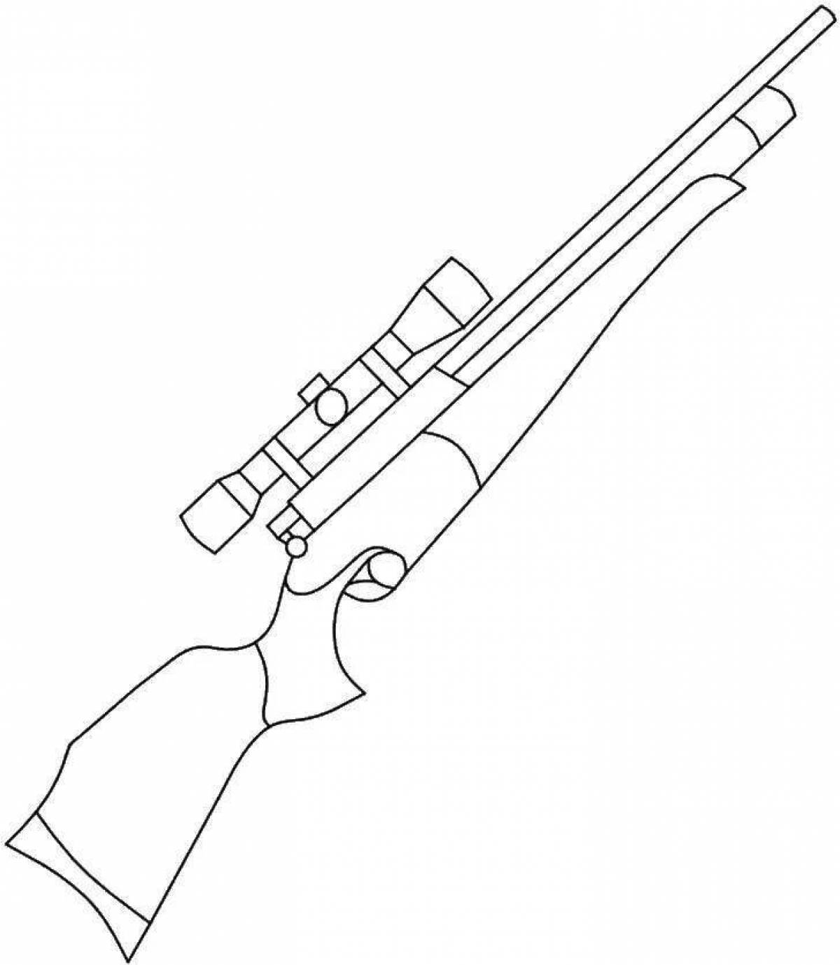 Coloring funny rifle