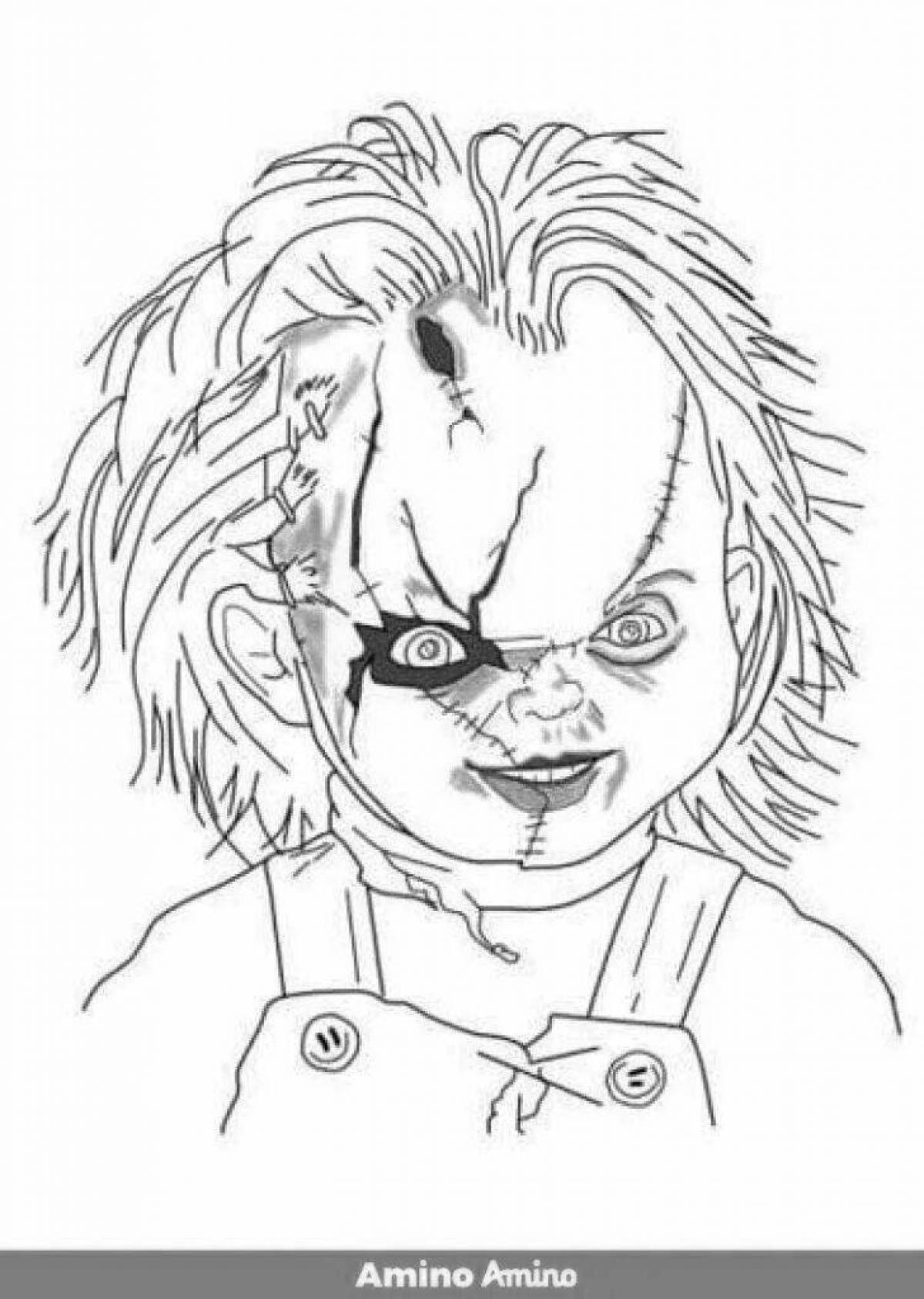 Coloring chucky - cheerful