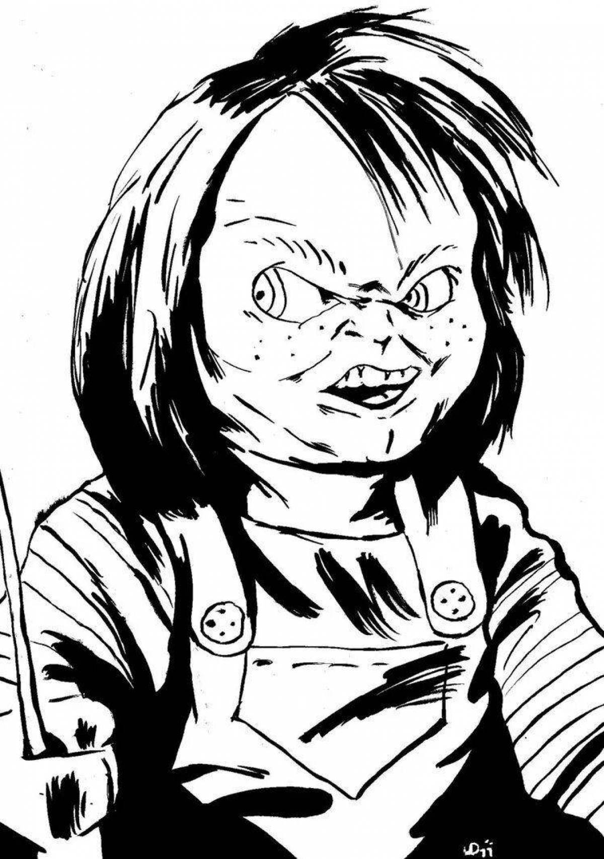 Coloring chucky - disgusting