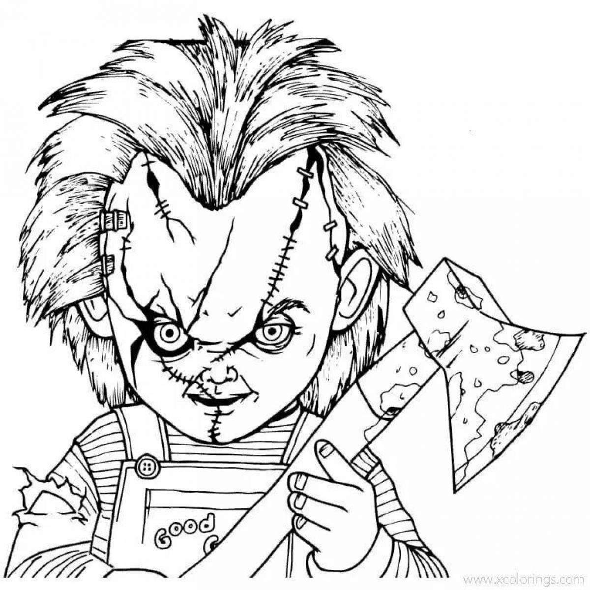 Chucky's coloring page is unnerving