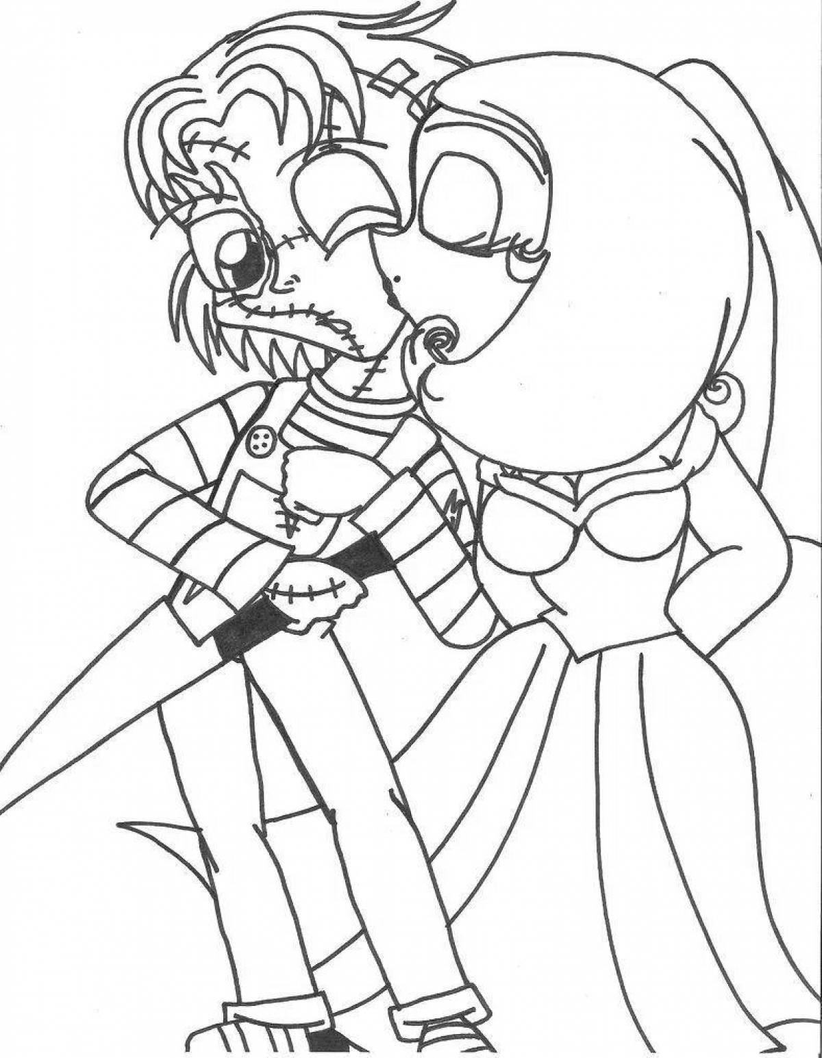 Coloring pages chucky - chilling