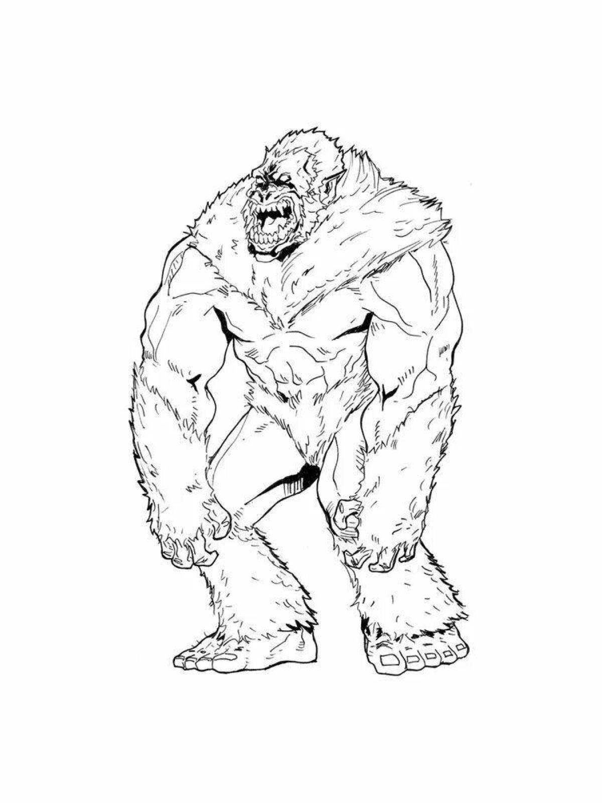 Animated bigfoot coloring page