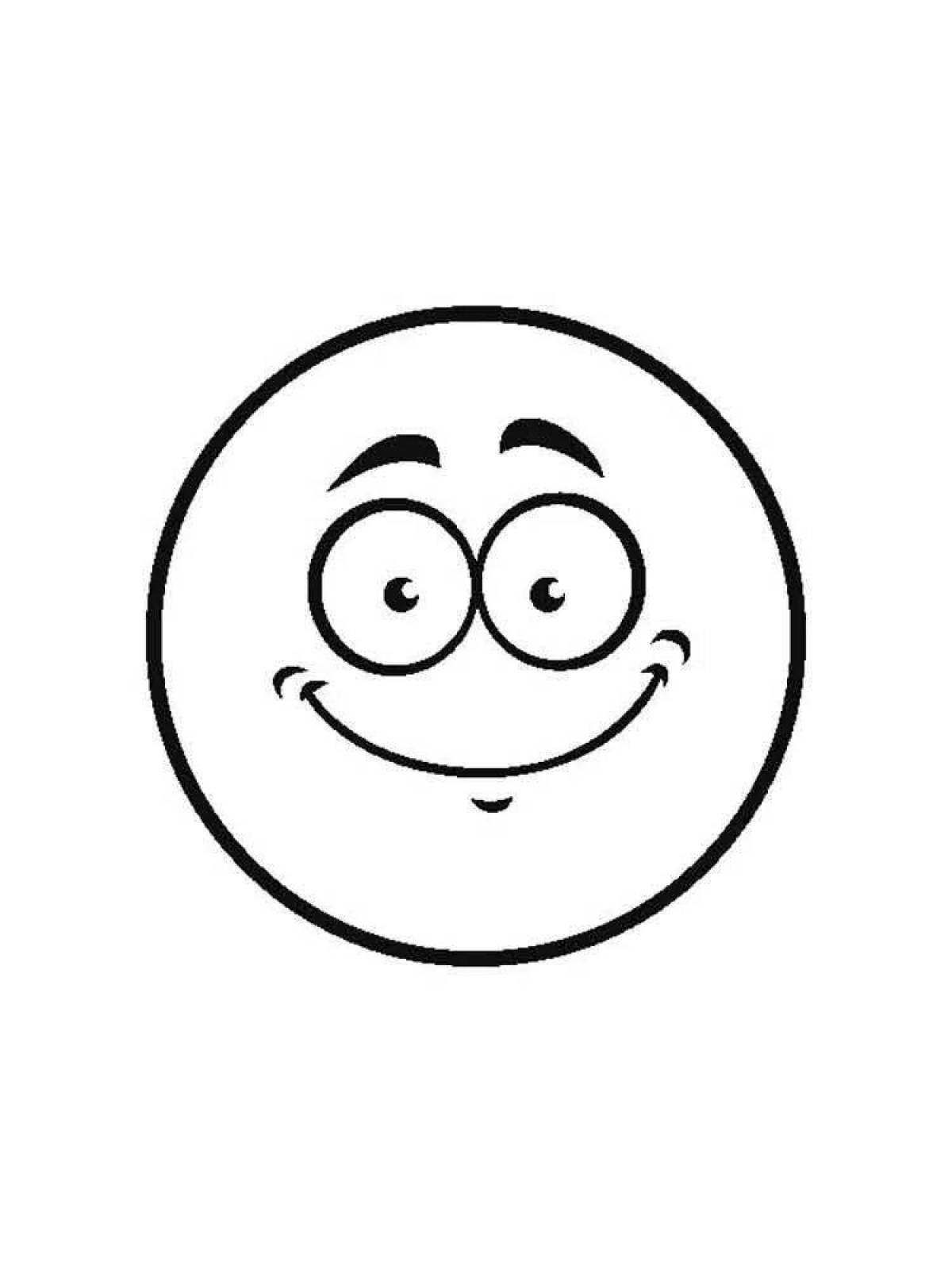 Gleeful coloring page emoji picture