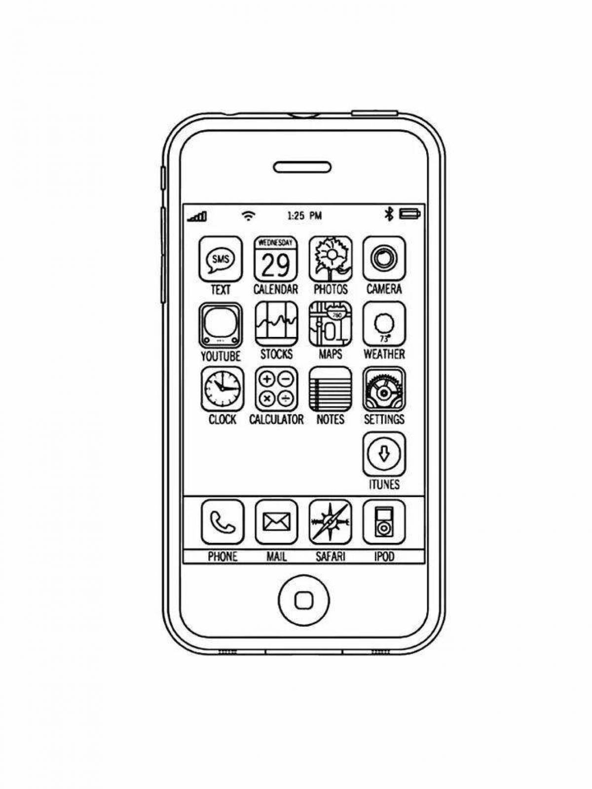Charming iphone 12 coloring book