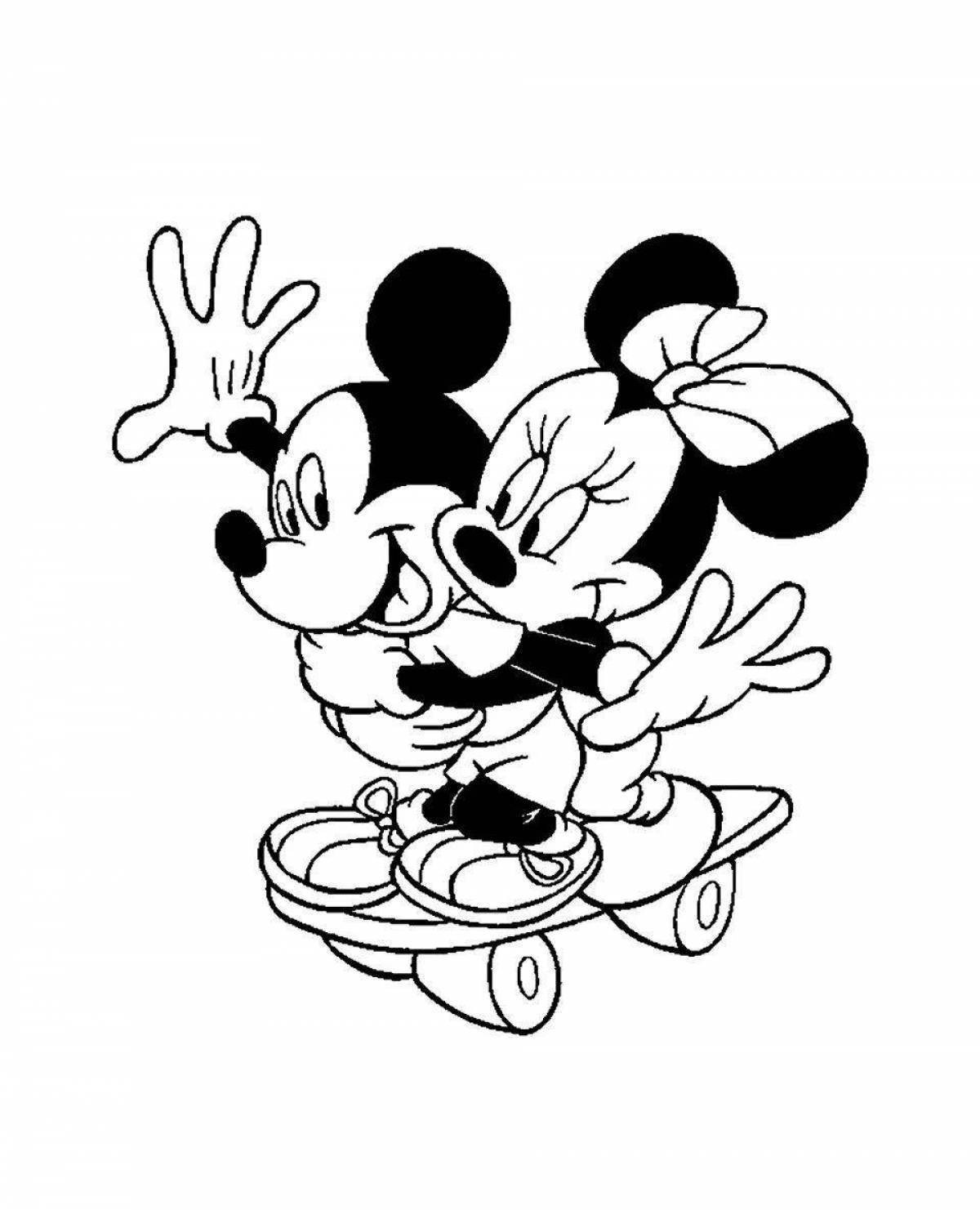 Coloring cute minnie mouse