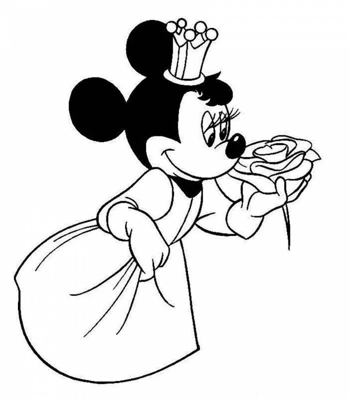 Photo Cute minnie mouse coloring page
