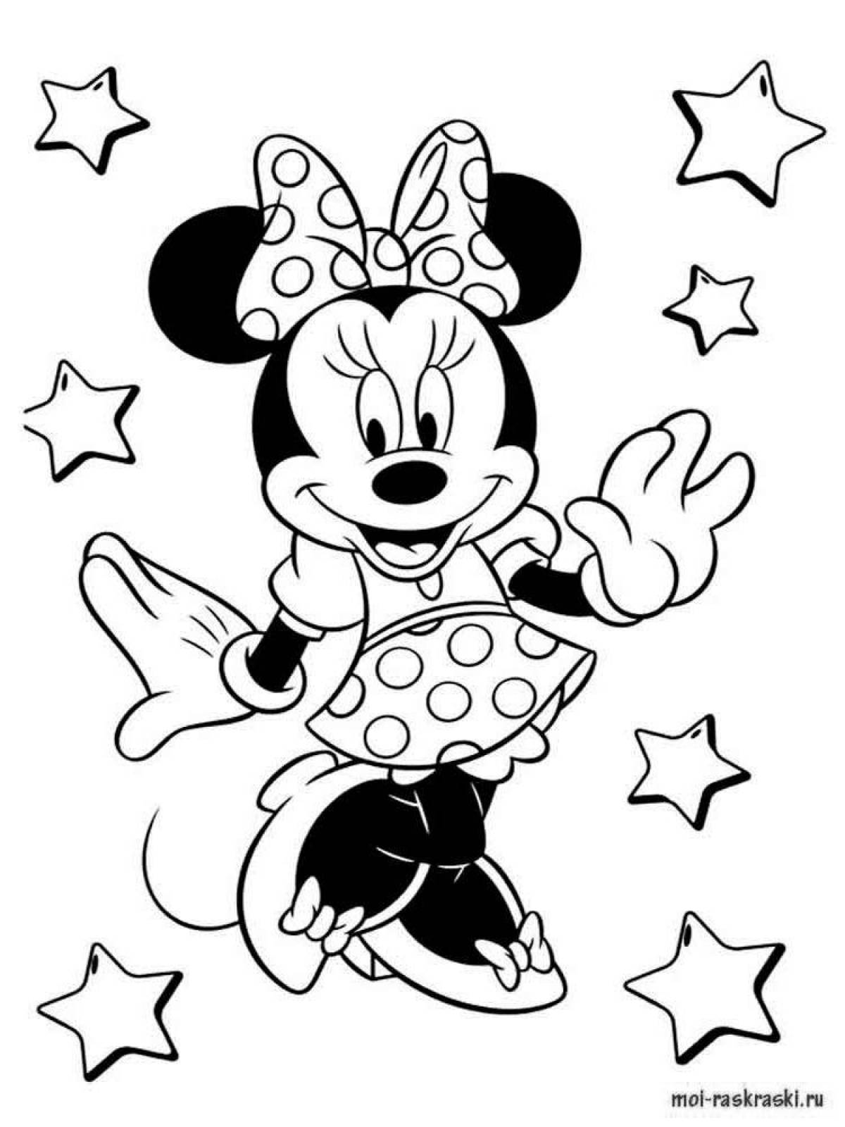 Cute minnie mouse coloring book