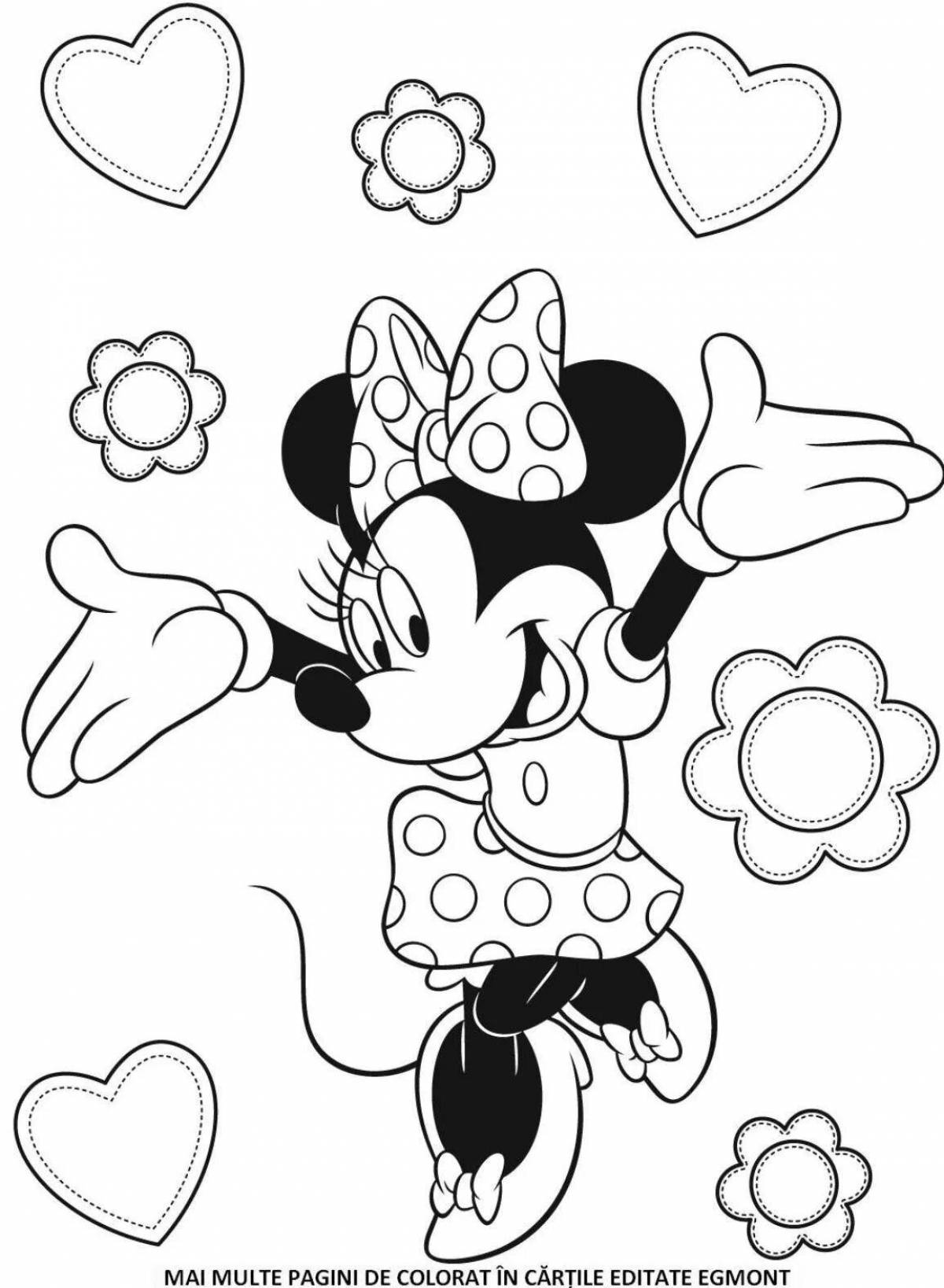 Coloring nice minnie mouse