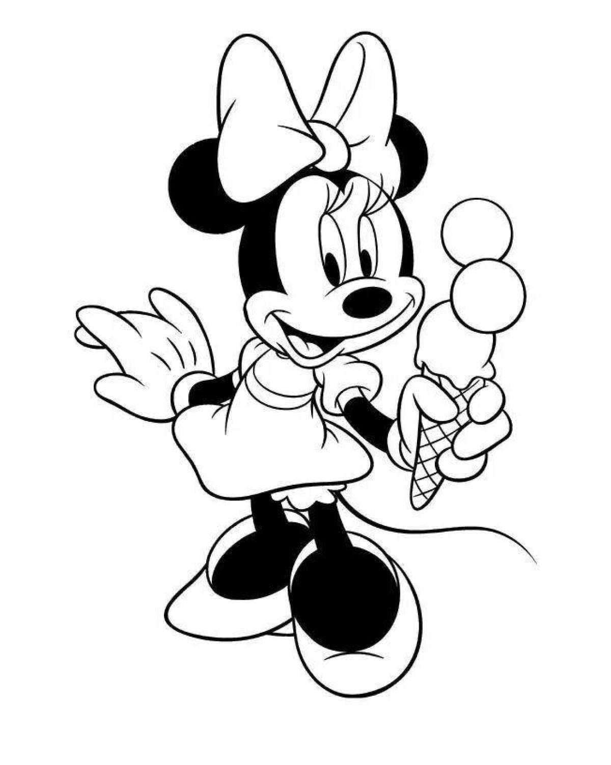 Coloring shining minnie mouse