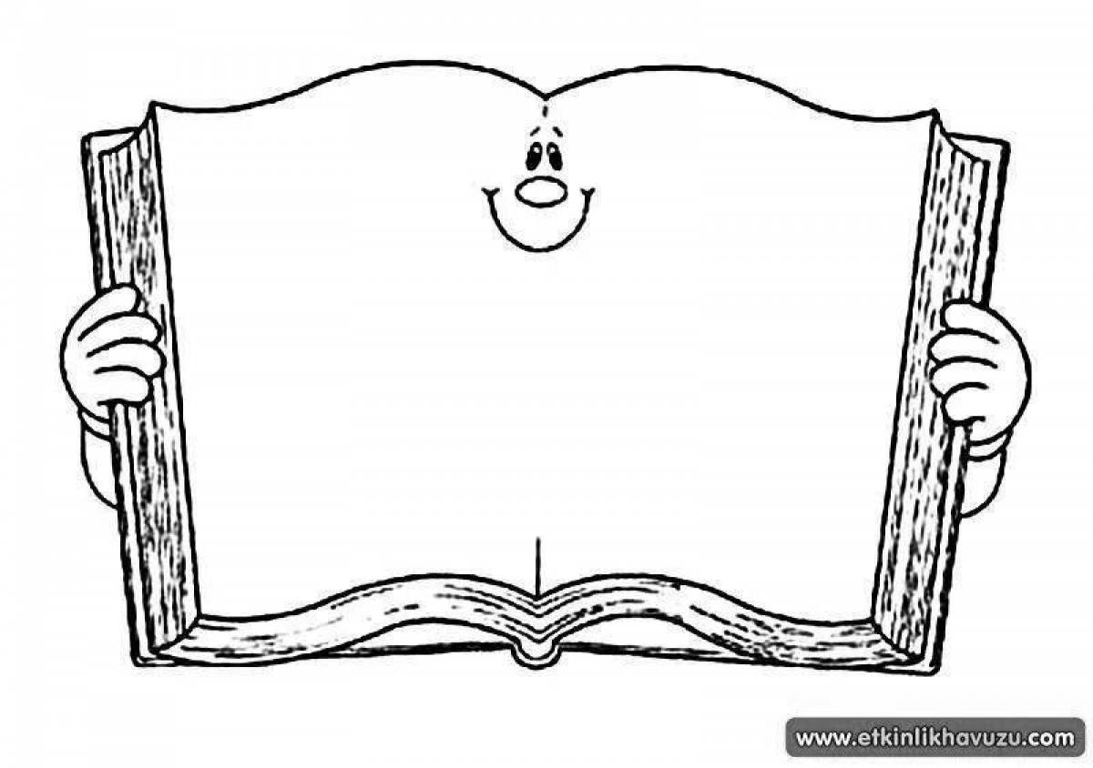 Gorgeous open book coloring page