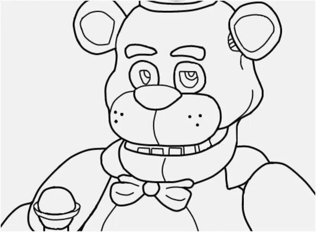 Fat fnaf coloring page 1