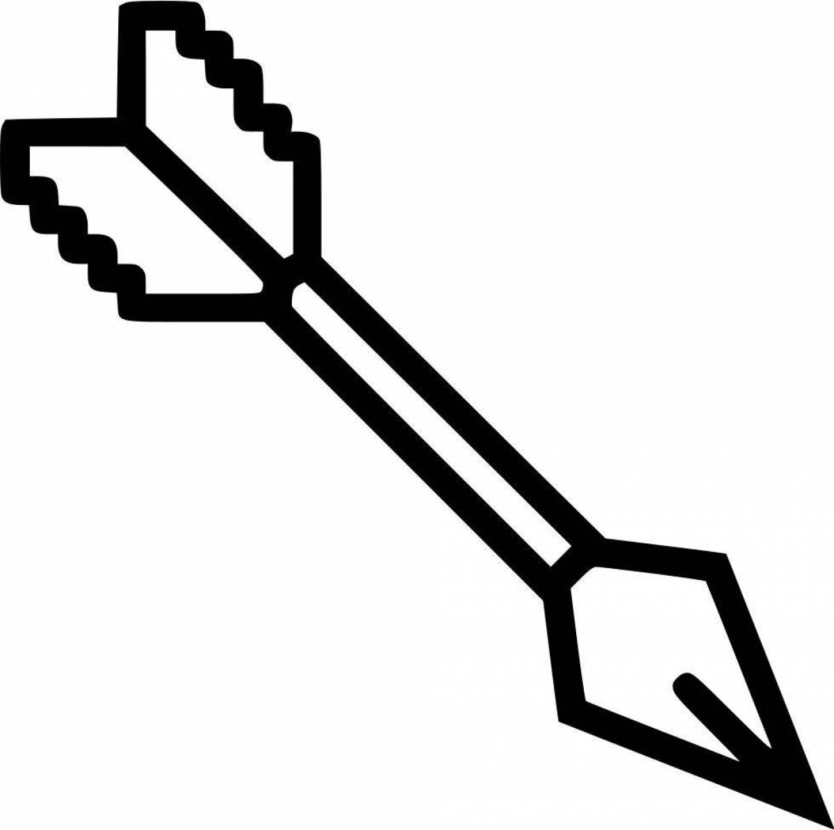 Minecraft glowing tools coloring page
