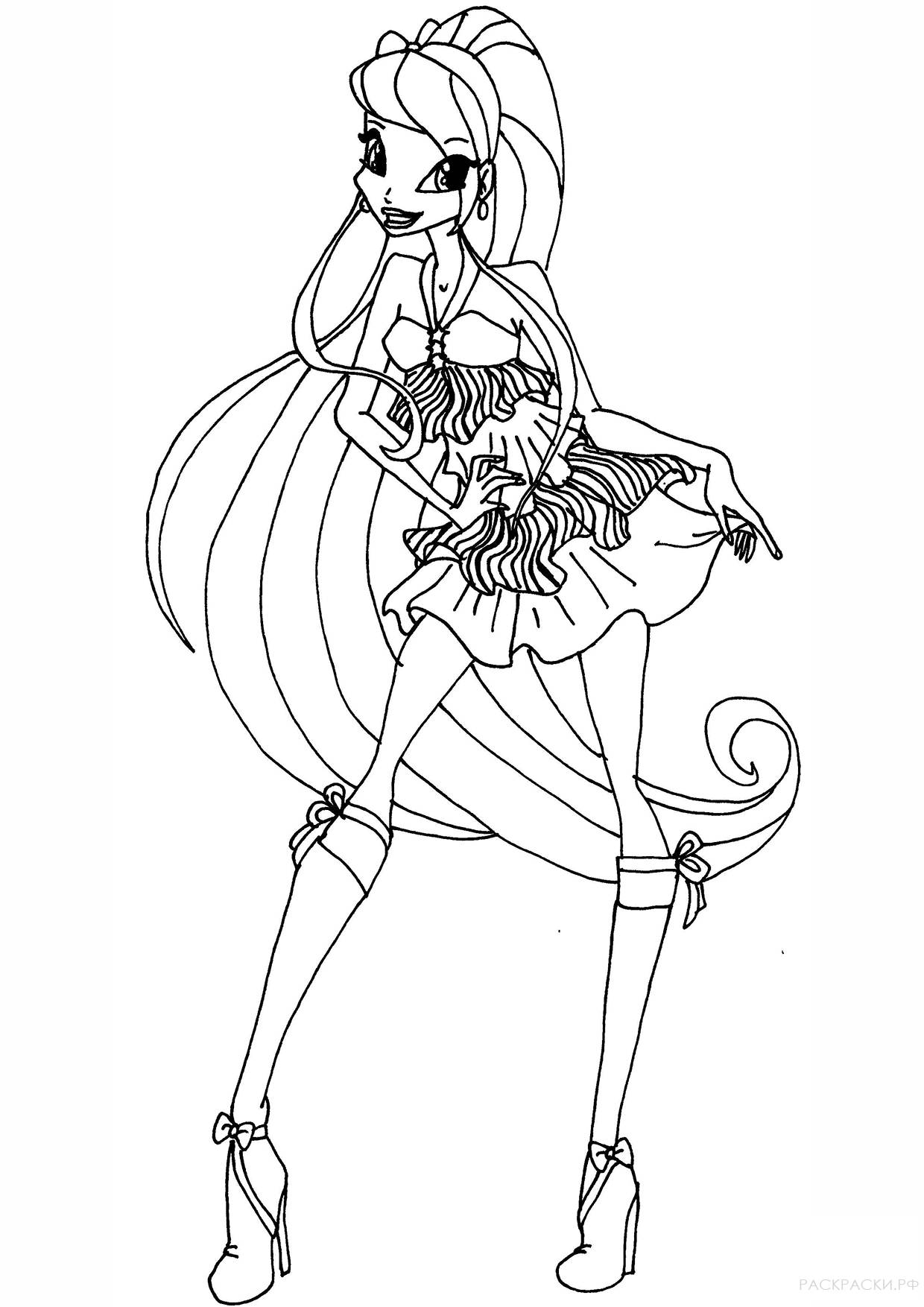 Coloring page charming stella winx