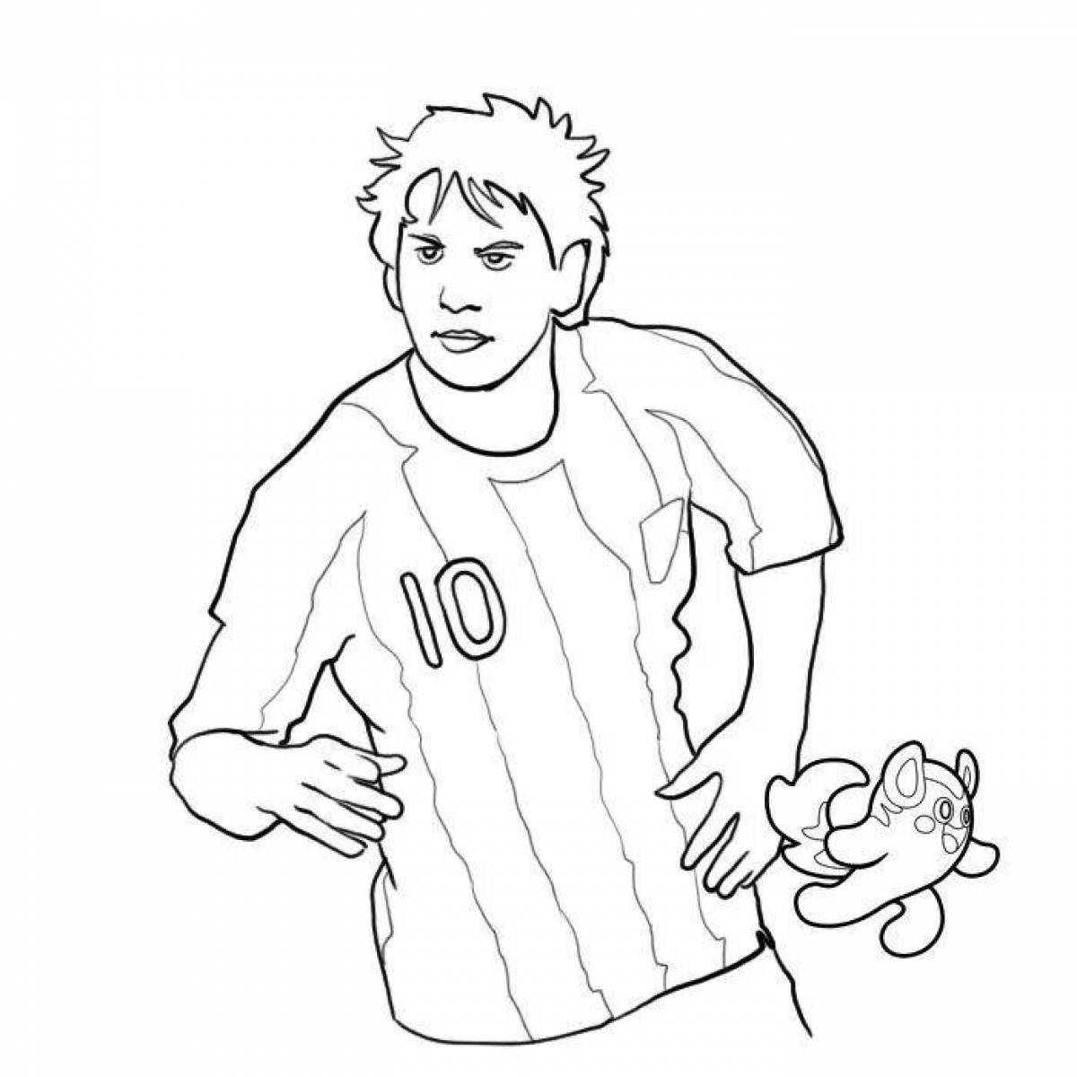 Coloring football player messi