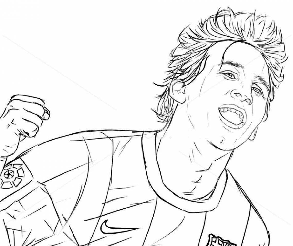 Great football coloring messi