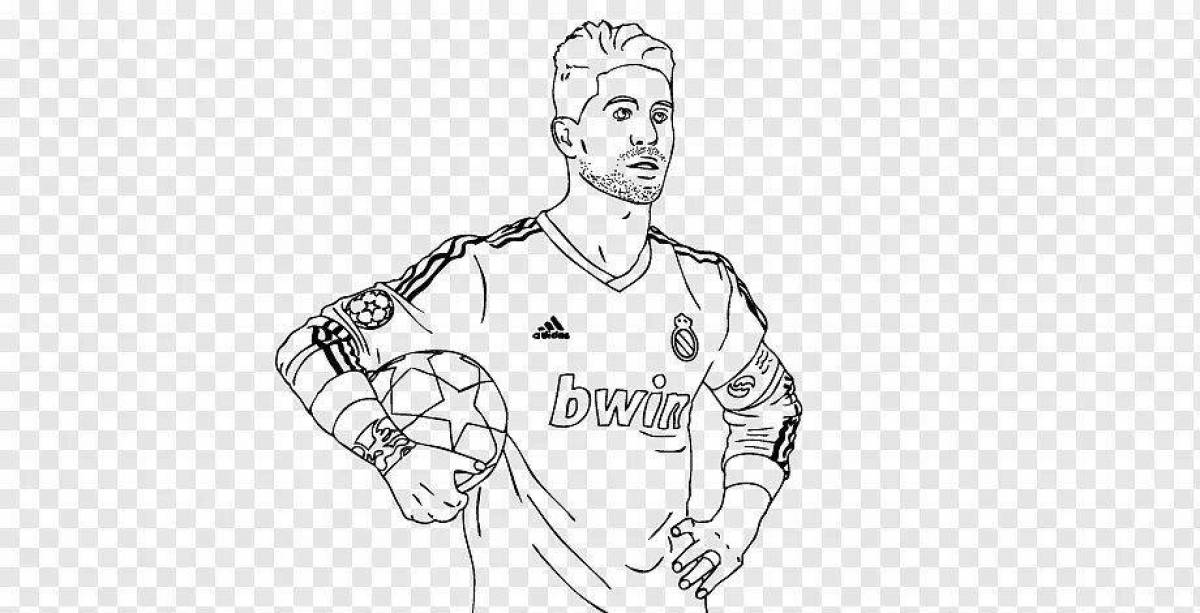 Great football messi coloring book