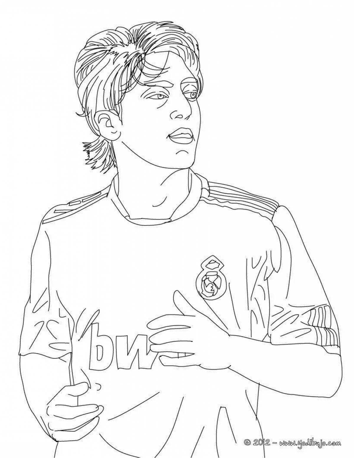 Cute messi soccer player coloring book