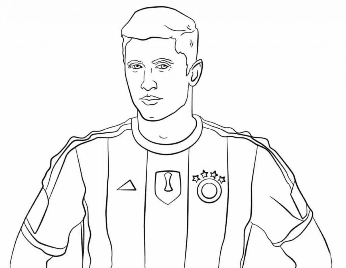 Fashion coloring football player messi