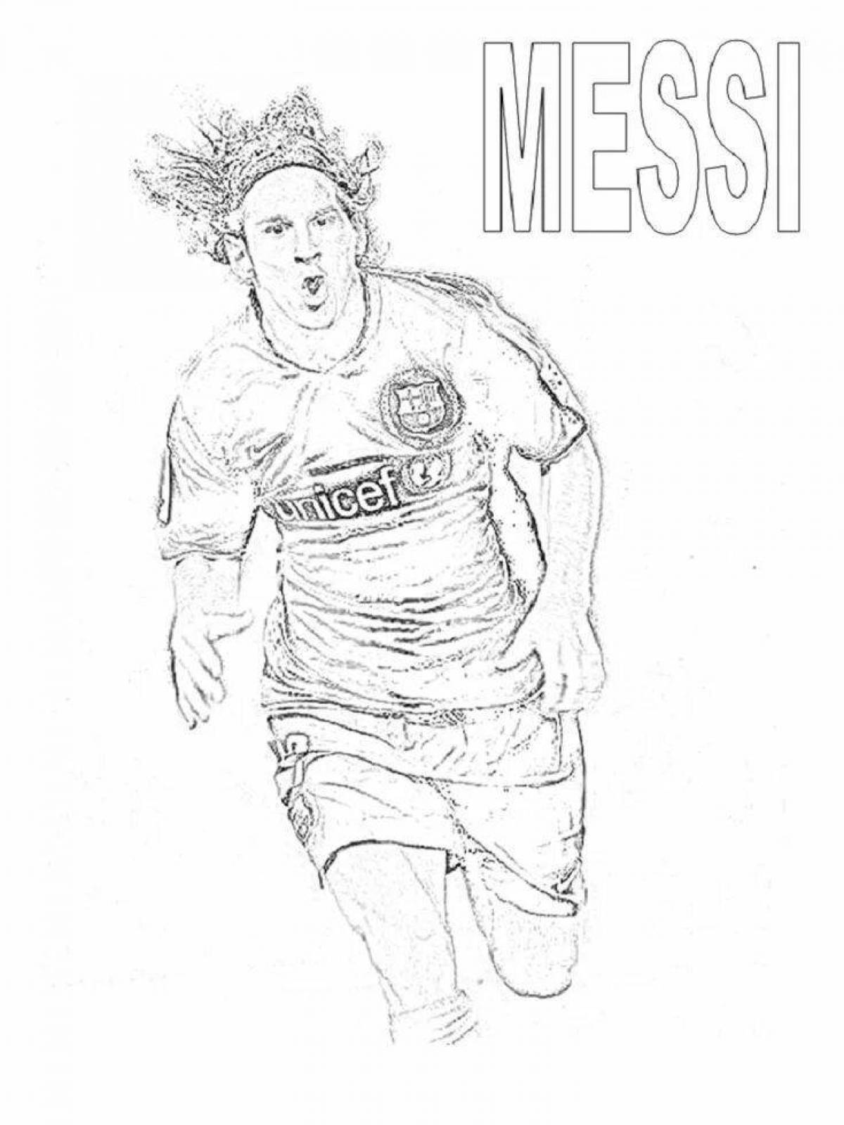 Cool messi soccer player coloring book