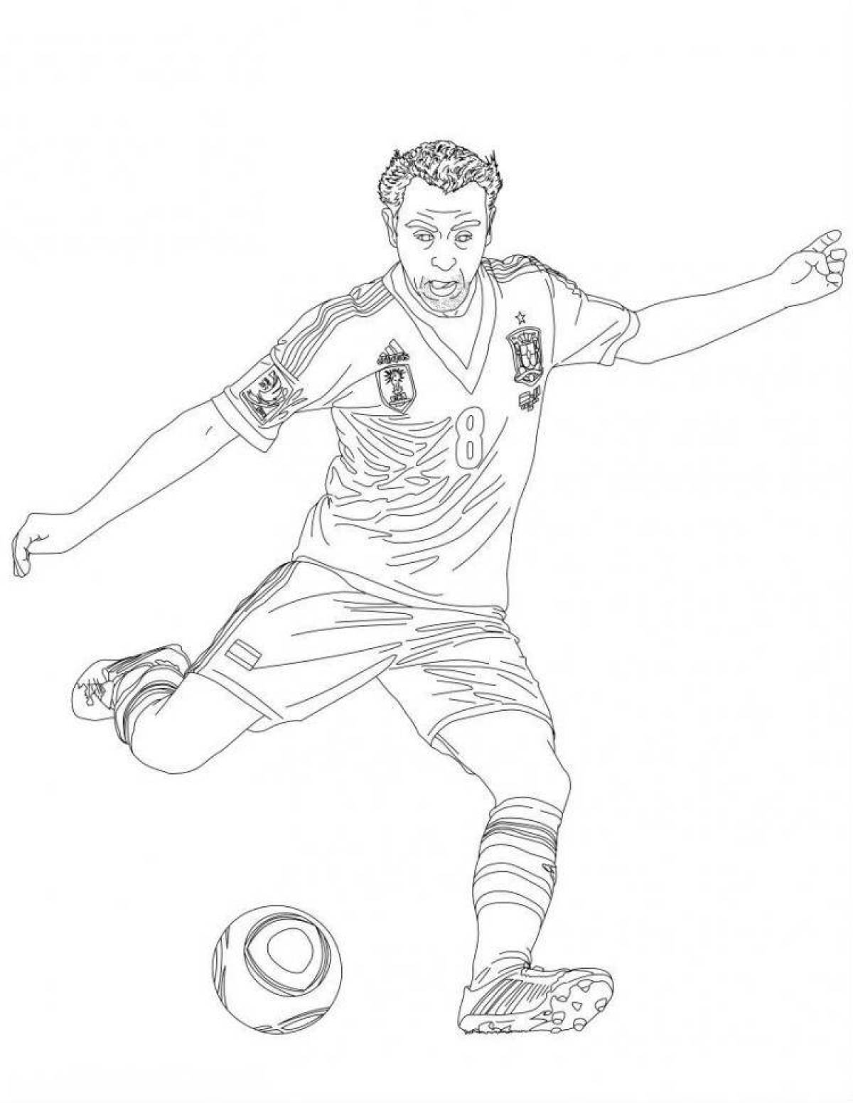 Innovative coloring football messi