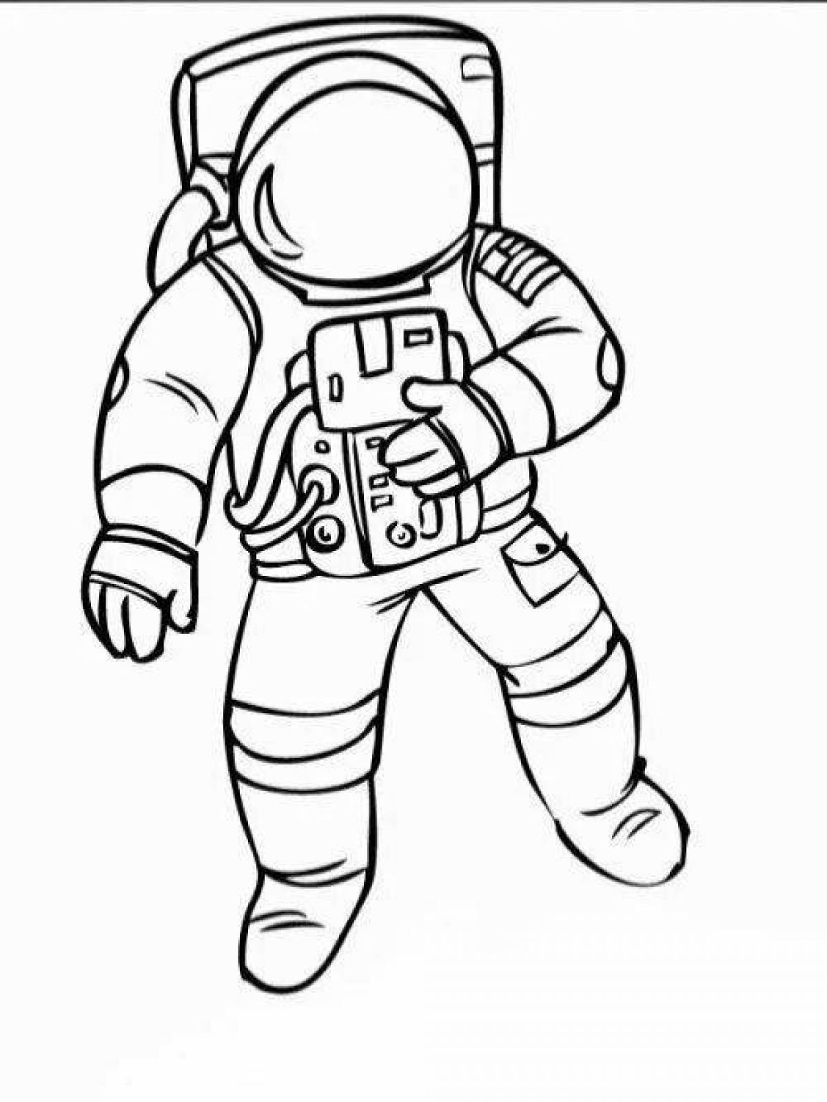 Adorable astronaut coloring book for kids
