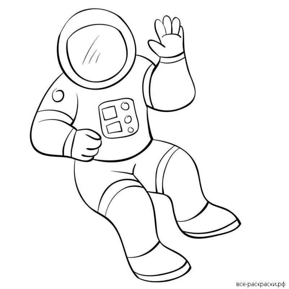 Милый астронавт раскраски для детей