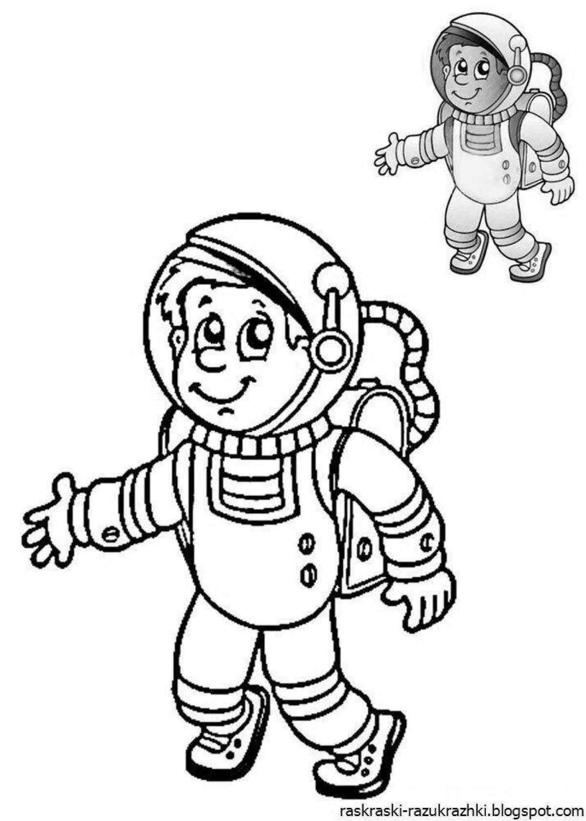 Gorgeous astronaut coloring pages for kids
