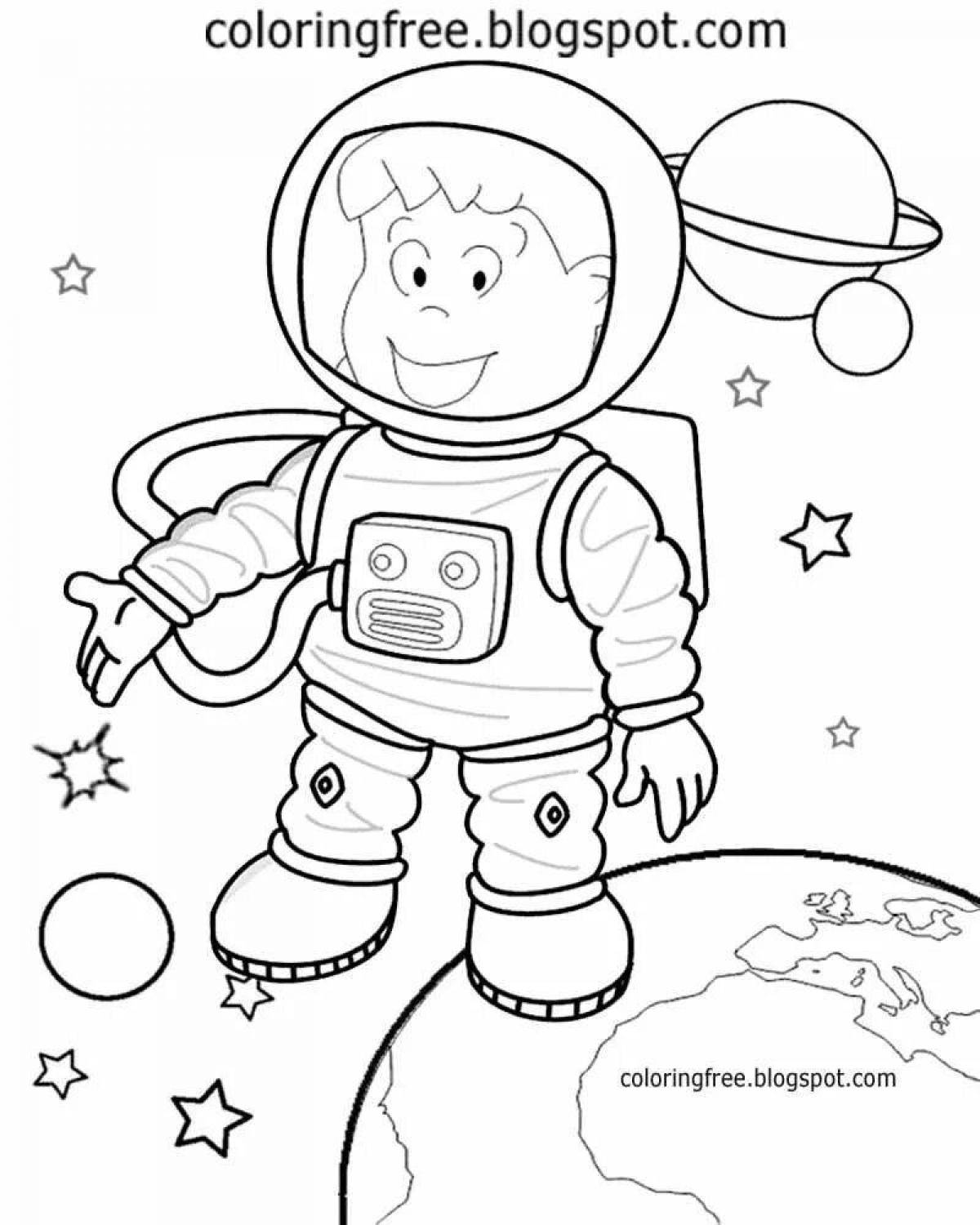 Потрясающие раскраски космонавтов для детей