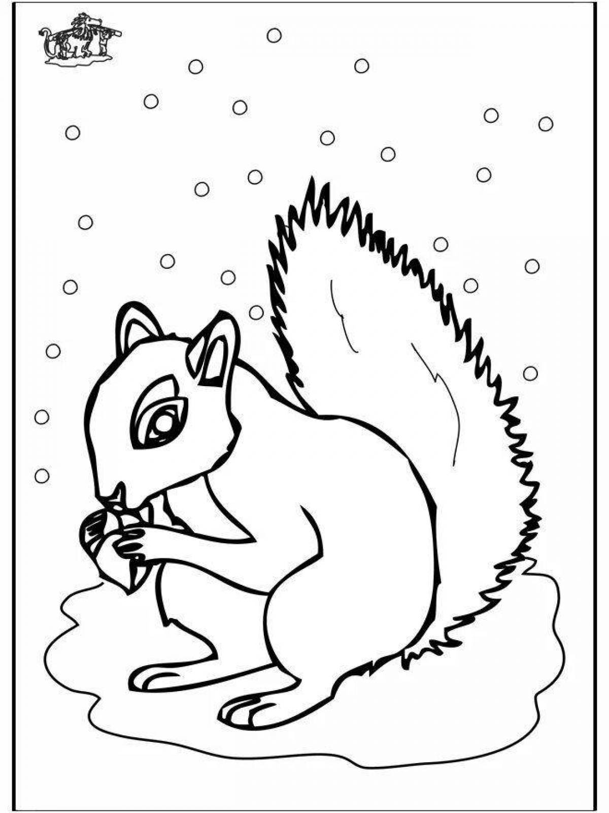 Coloring page tempting arctic wolf lair