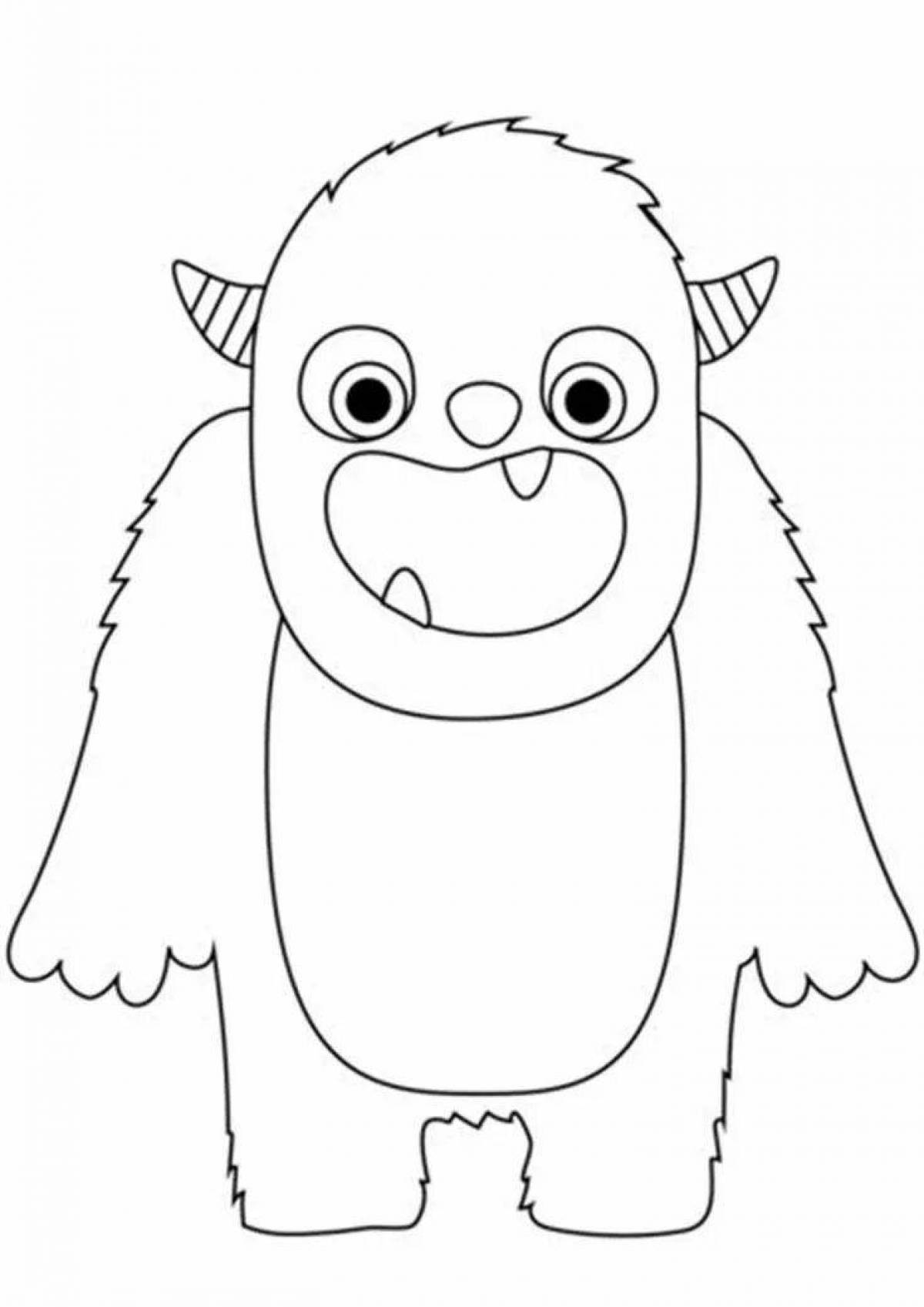 Adorable monsters coloring pages for kids