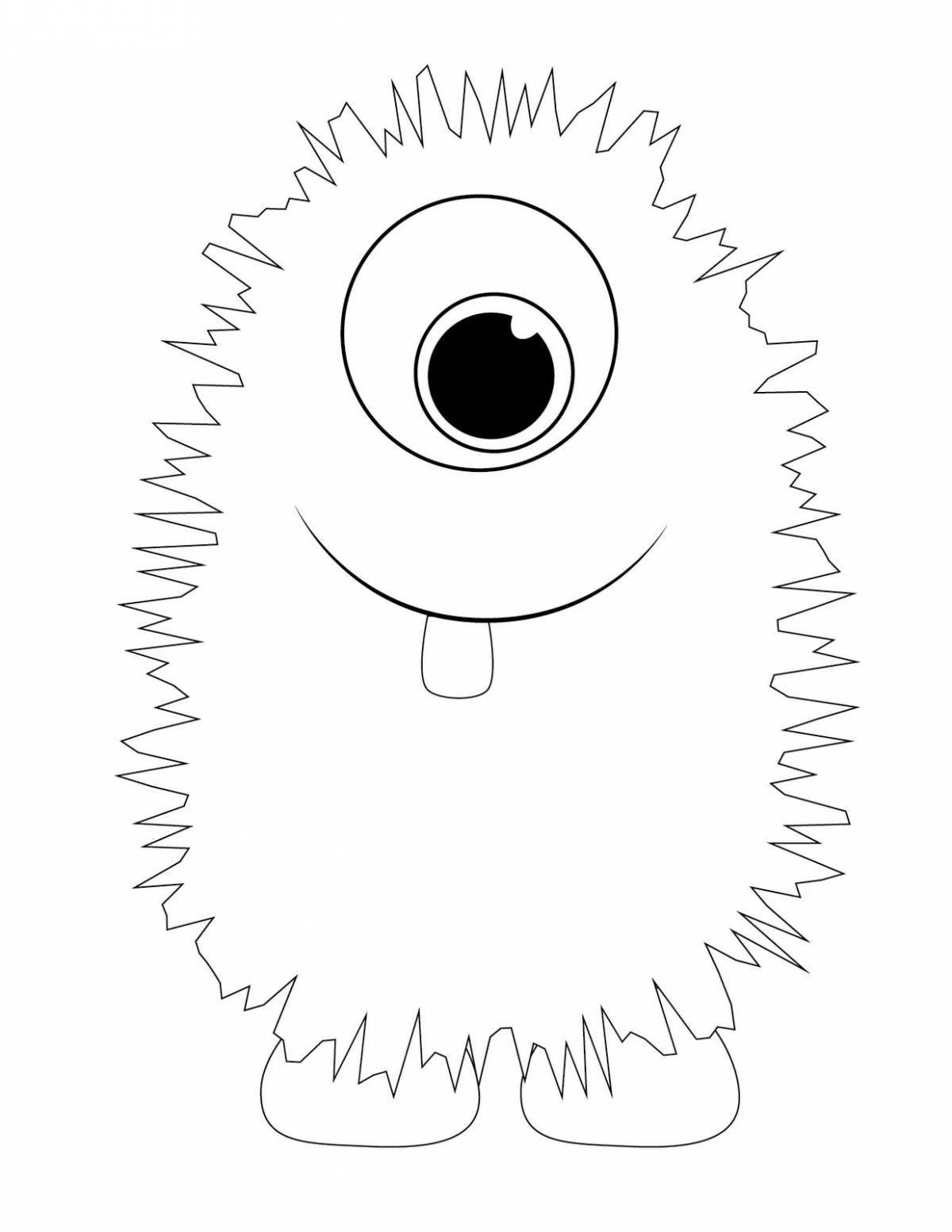 Outrageous monster coloring pages for kids