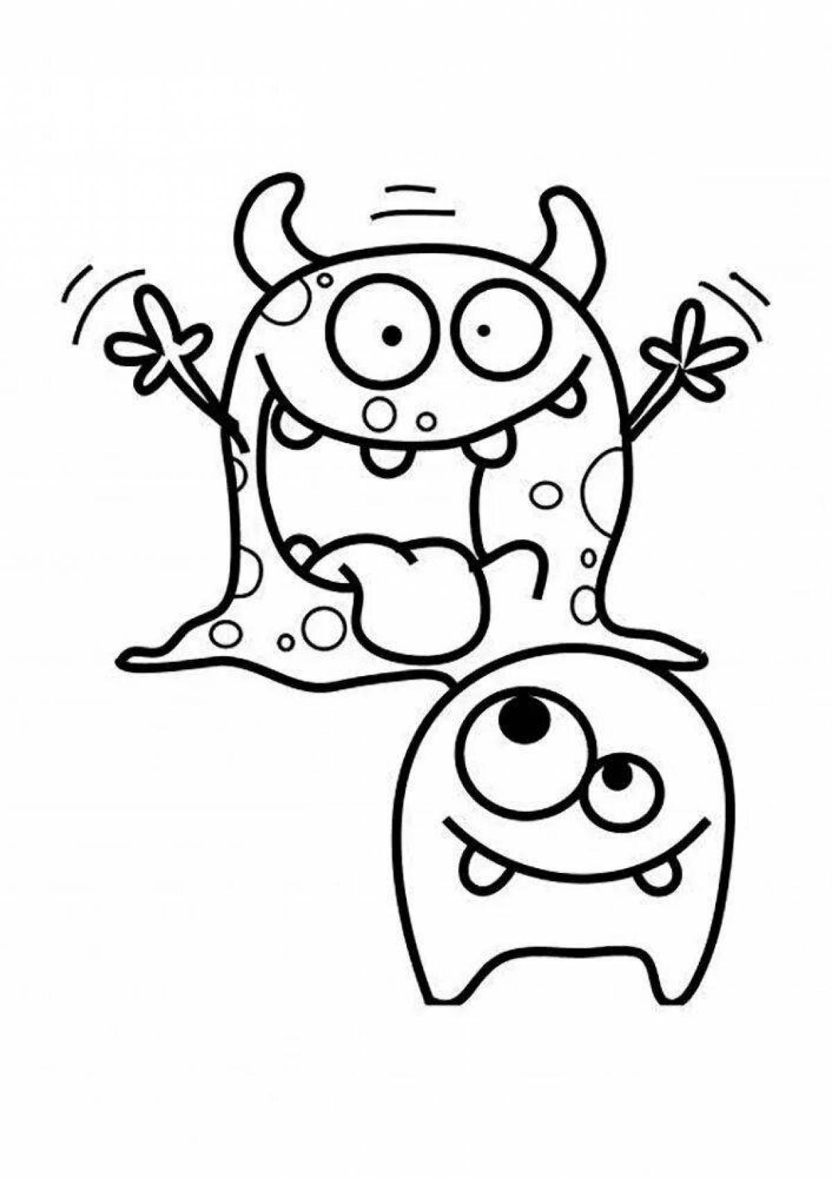 Creative coloring pages monsters for kids