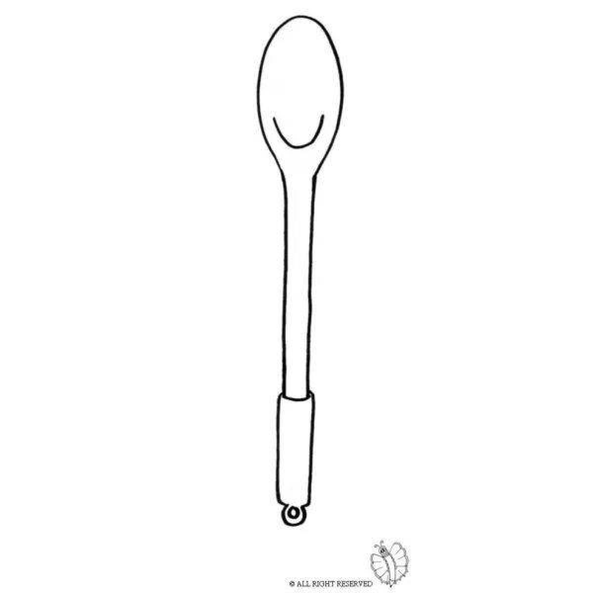 Playful coloring spoon for babies