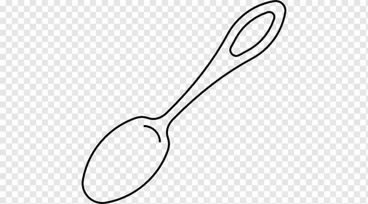 Animated baby spoon coloring page