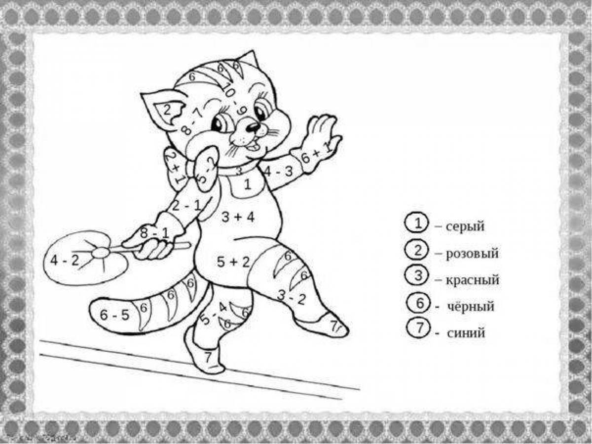 Color-bright count up to 10 coloring pages
