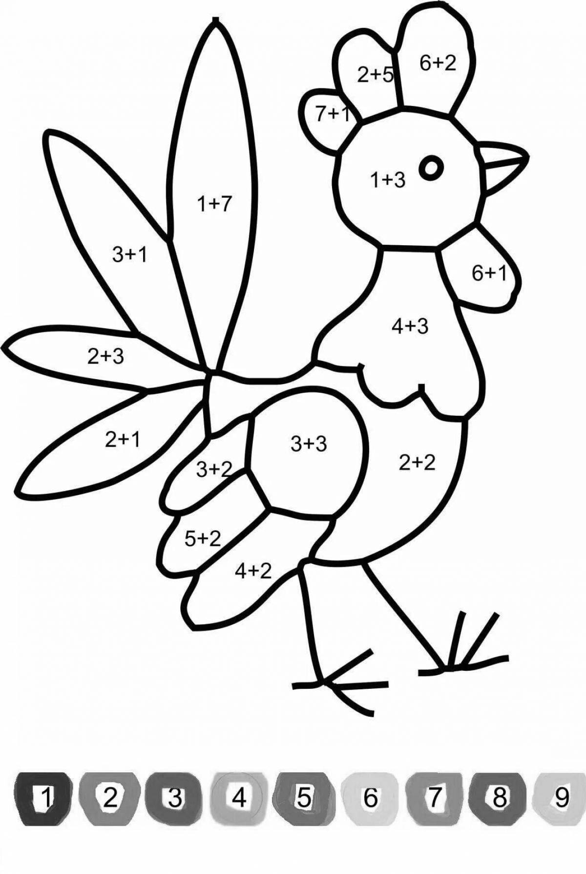 Color-listrous count up to 10 coloring page