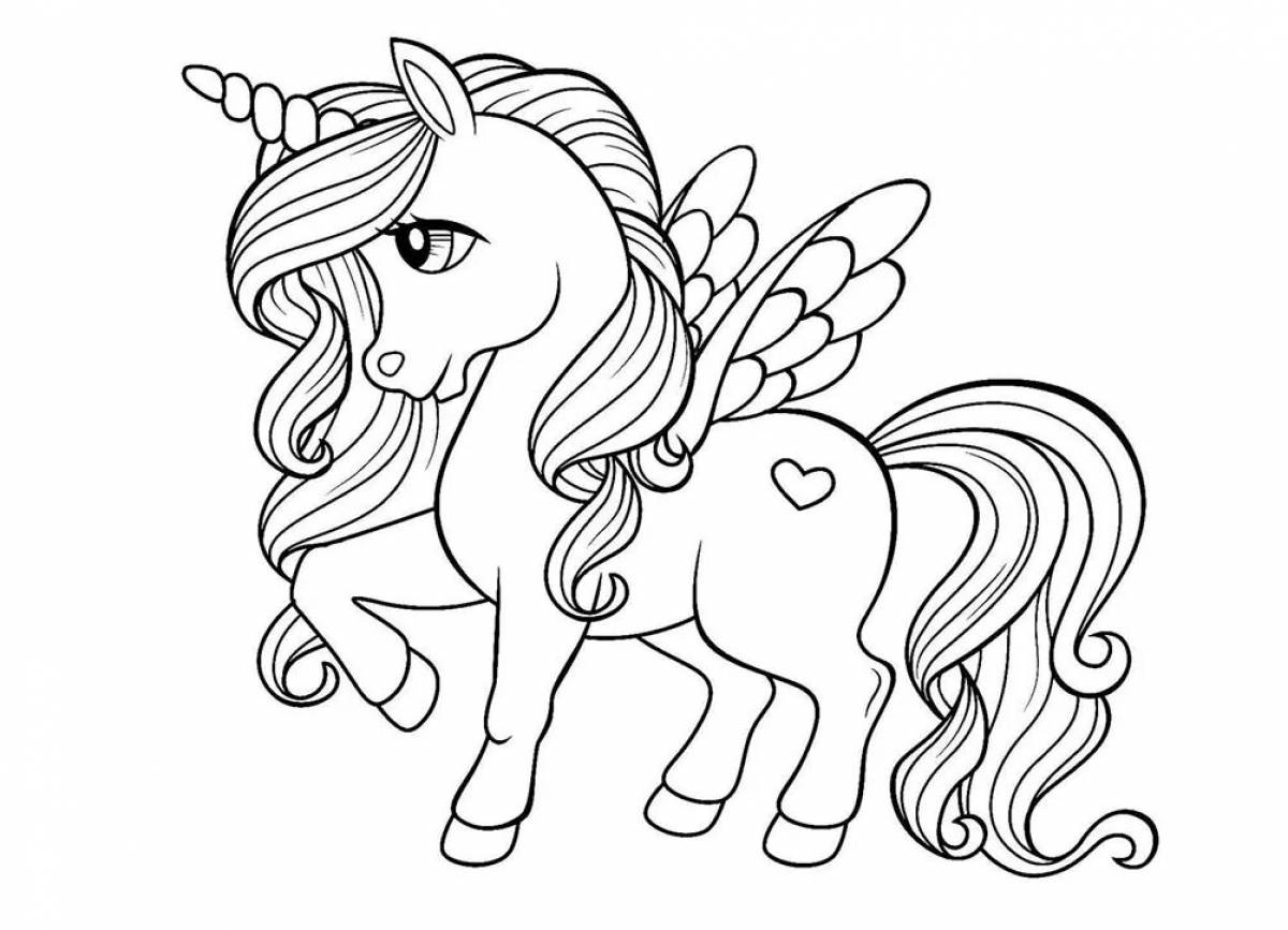 Unicorn coloring book for girls #21