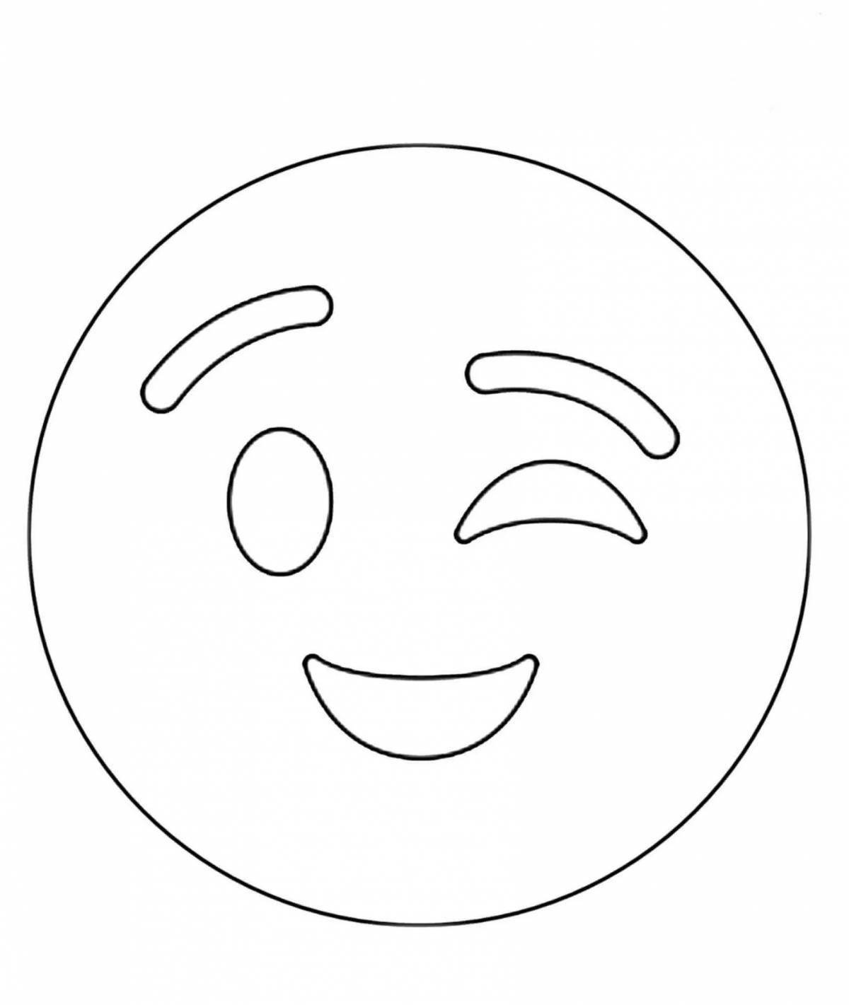 Adorable emoji coloring page for kids