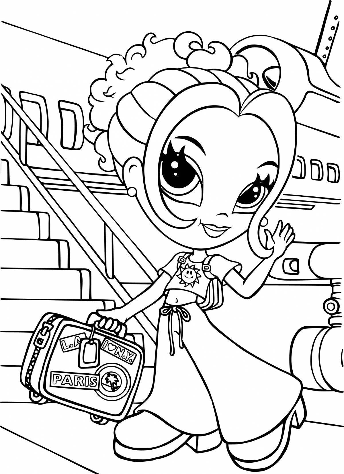 Adorable coloring book for girls new
