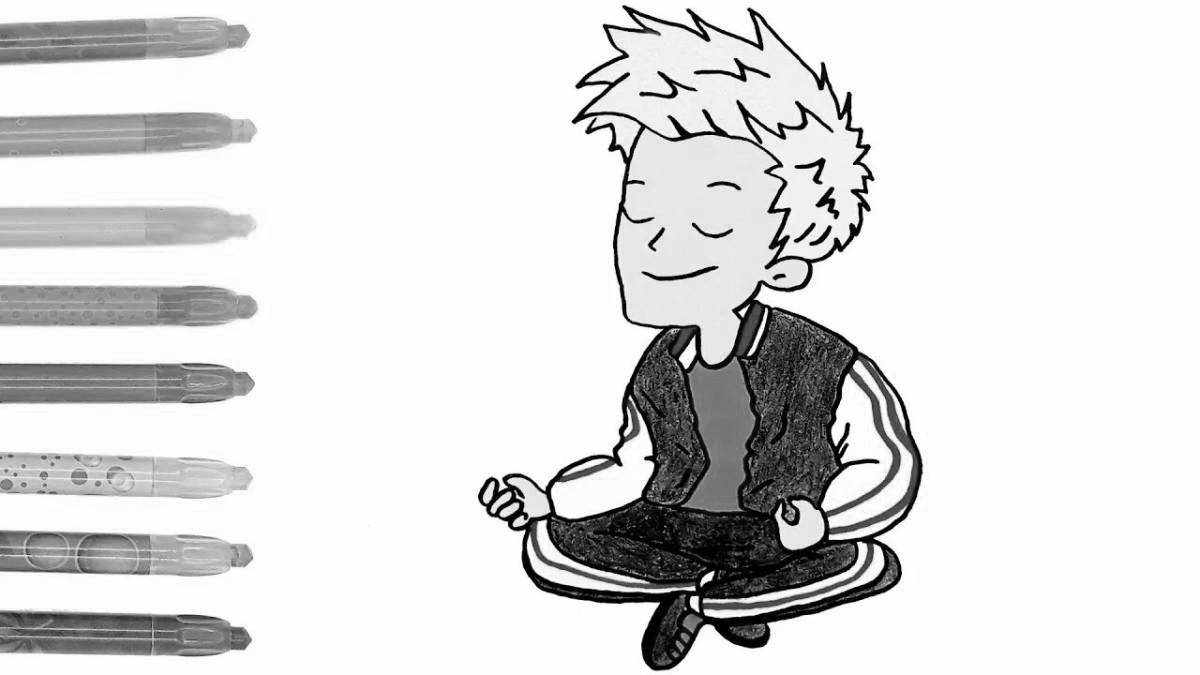 Joyful Vlad 4 coloring pages for children