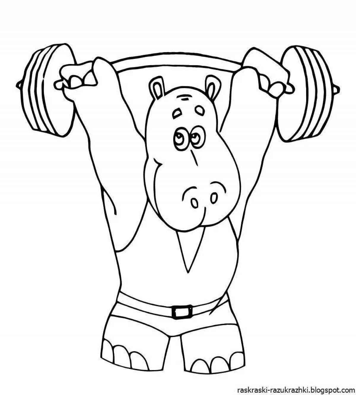 Creative healthy lifestyle coloring page