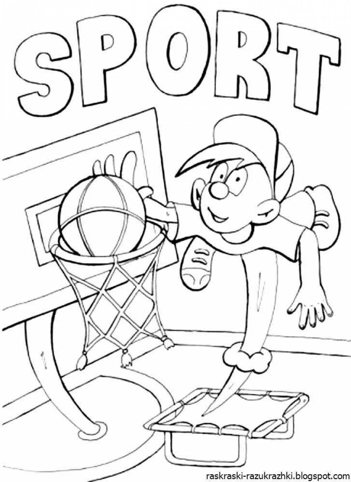 Inspirational healthy lifestyle coloring page