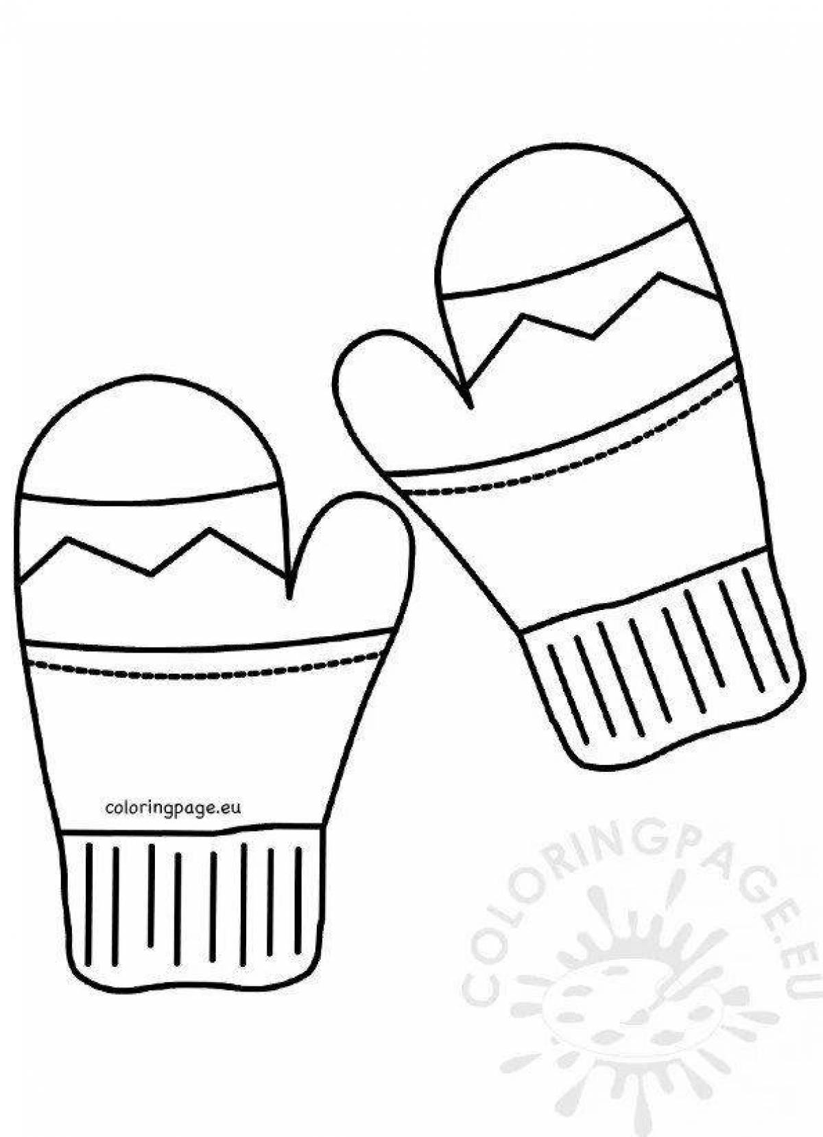 Fun mittens coloring book for 2-3 year olds