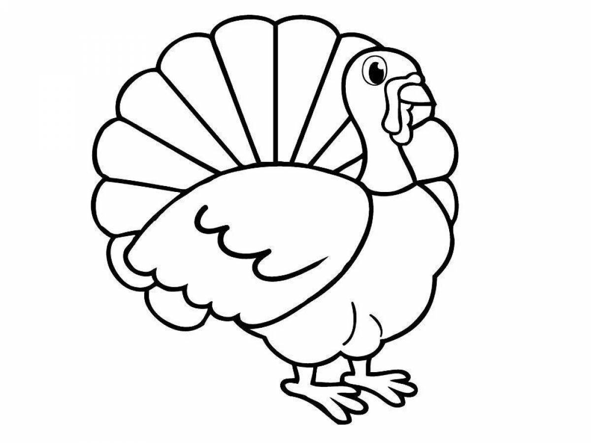Incredible poultry coloring page for kids