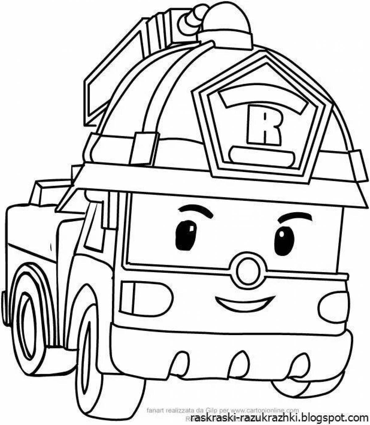 Robocar poly creative coloring book for kids 3-4 years old