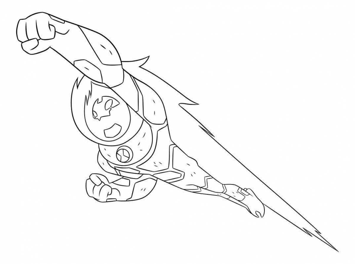Animated coloring pages of fighters