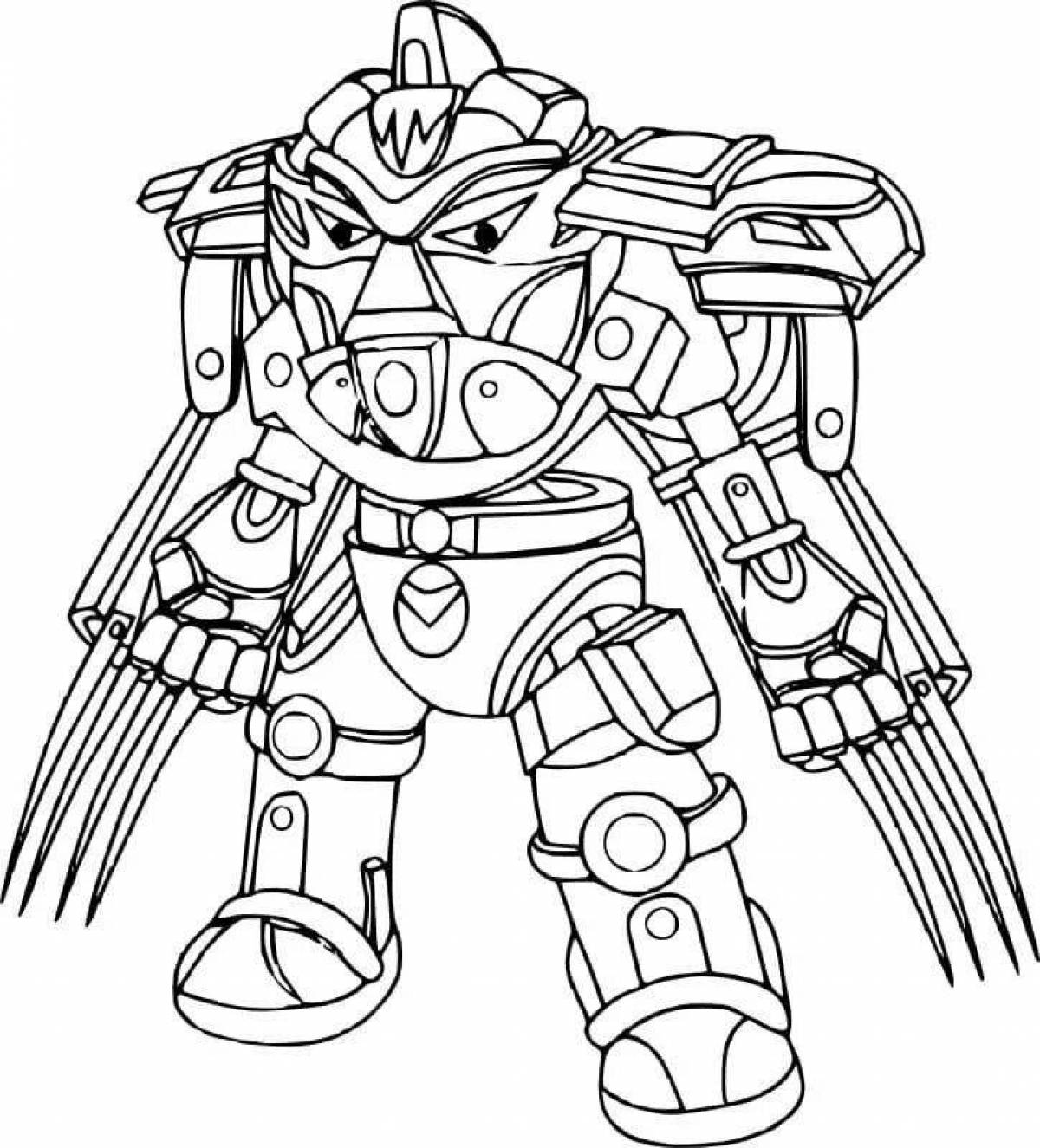 Dynamic fighters coloring page